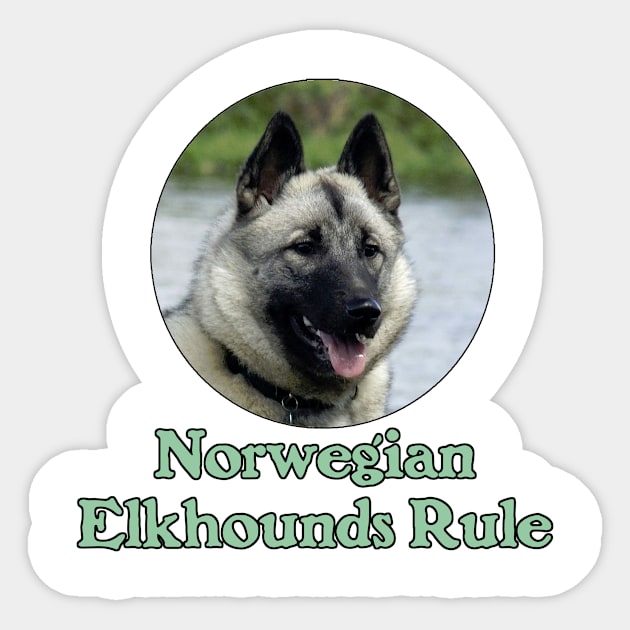 Norwegian Elkhounds Rule Sticker by Naves